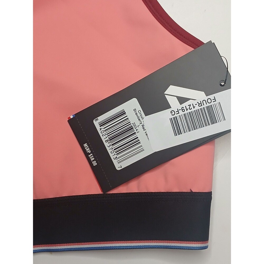 4 FOURLAPS Womens Sports Bra Sz L Lot Of 3 Fuchsia Coral Aqua NWT $184 - Picture 16 of 16